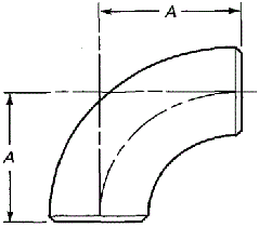90-Elbow-SR-dimension