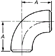 90-Elbow-LR-dimension