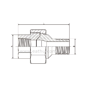 Socket Weld x Female Threaded Union Dimension