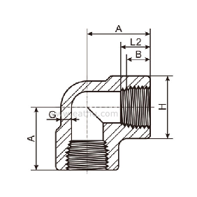 Threaded 90 Degree Elbow Dimension