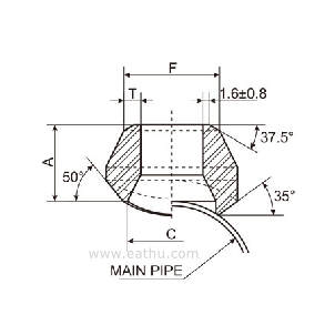 Butt Weld Outlet dimension