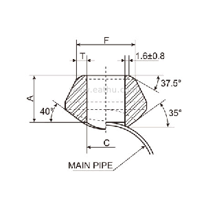 Butt Weld Outlet size