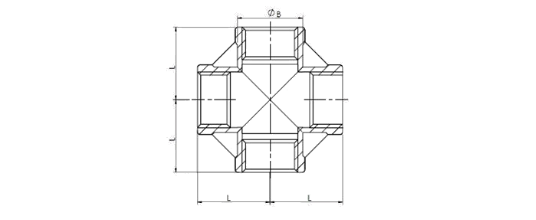 Stainless steel screwed Cross