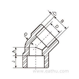Socket-Weld-45-Degree-Elbow-Dimension