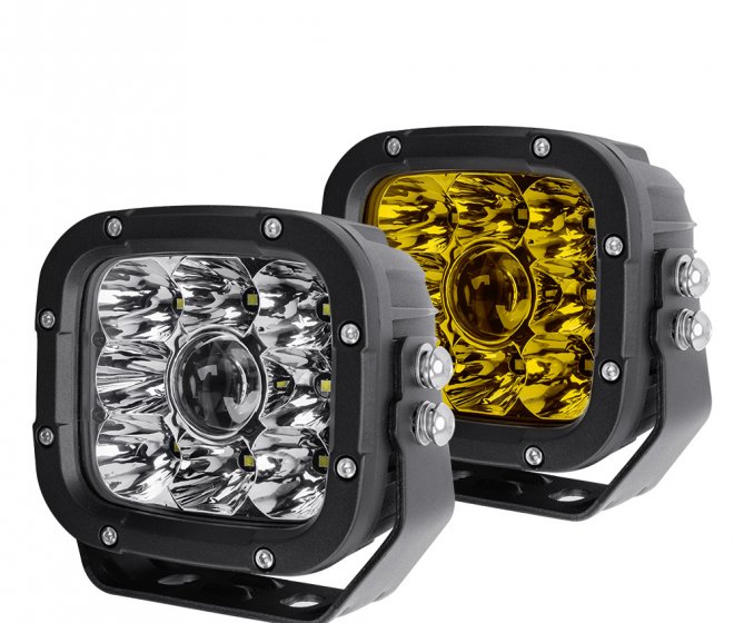 Die-cast aluminum 5Inches White/Amber Laser Driving Light