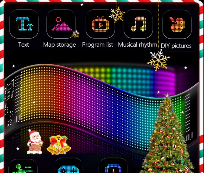 32*64  Merry Christmas App Control Back Window Car Led Display Sign Flexible Bluetooth Car Led Sticker Led Matrix Panel Car