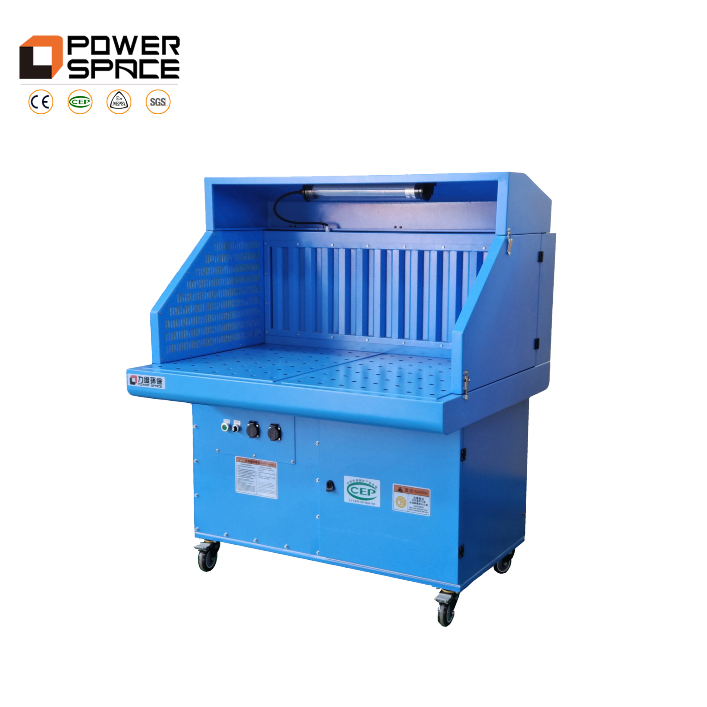 grinding downdraft table