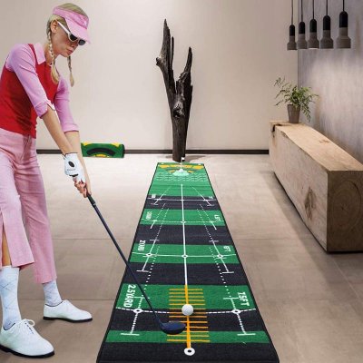 Golf Practice Hitting Mat Skill Putting Green Cartoon Golf Putting Mat For Indoor And Outdoor Batting Practice
