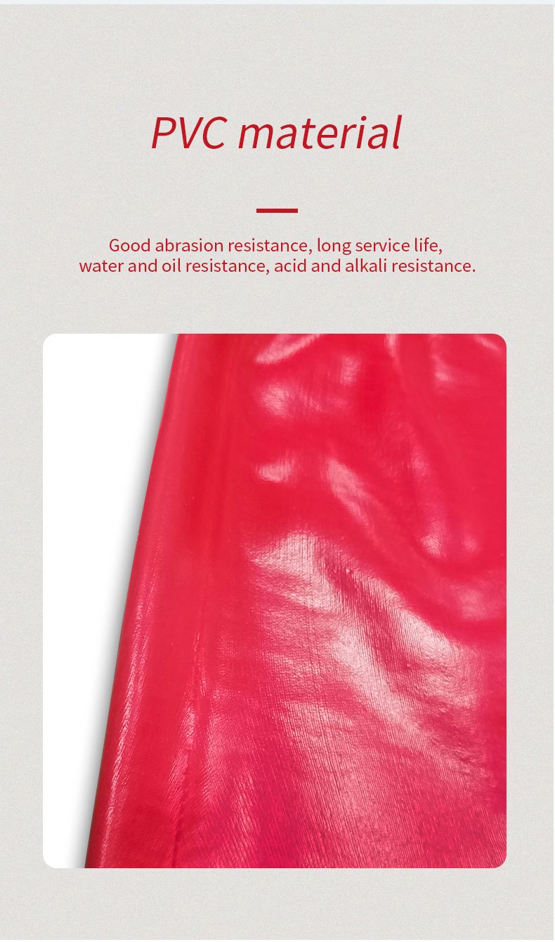 PVC红色加长手套_06