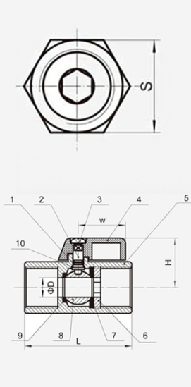 Mini Ball Valve with Lever Handle
