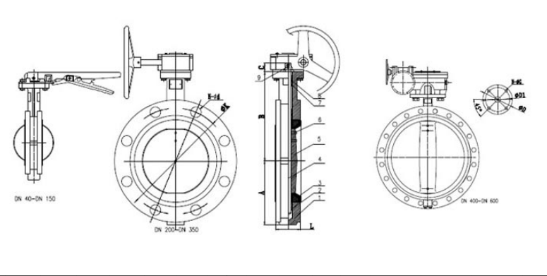 U Flange Type Butterfly Valve