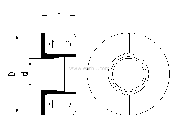 Split Puddle Flange dimension
