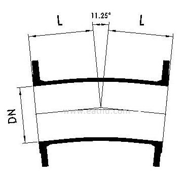 22.5°Double-Flanged-Bend-dimension