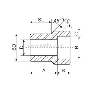 Socket-Weld-Reducing-Insert-Dimension
