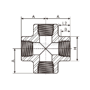 Threaded Cross dimension