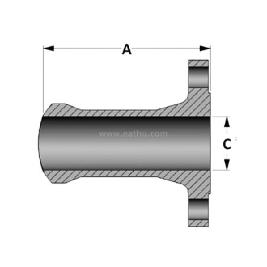 Flanged Nipple Outlet dimension