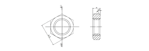 Stainless steel screwed Hexagon nut