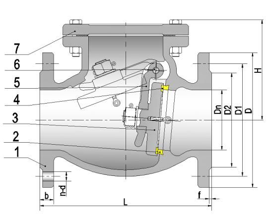 BS5153 PN16 Cast Iron Swing Check Valve Dimensions BS5153 PN16 Cast Iron Swing Check Valve Dimensions