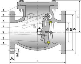 MSS SP-71 Cast iron Swing Check Valve Dimensions MSS SP-71 Cast iron Swing Check Valve Dimensions