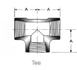 Tee Pipe Fitting Tee Pipe Fitting dimension