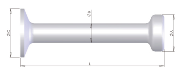 T - Anchor Lifting Pin (Dog Bone) Anchors Dimensions