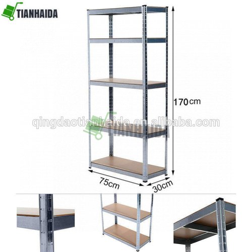 Adjustable 5 layer galvanized warehouse etagere metal supermarket storage shelf