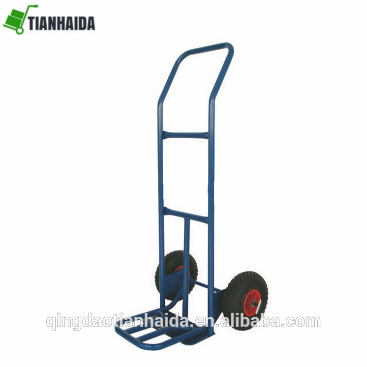 HT2084A Hand Truck, U Loop Handle, Straight Back Frame Strengthen frame heavy duty metal hand cart