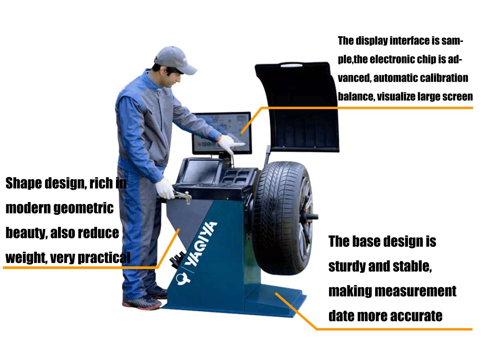 Easy to Update Software Car Wheel Tire Balancer Machine-2