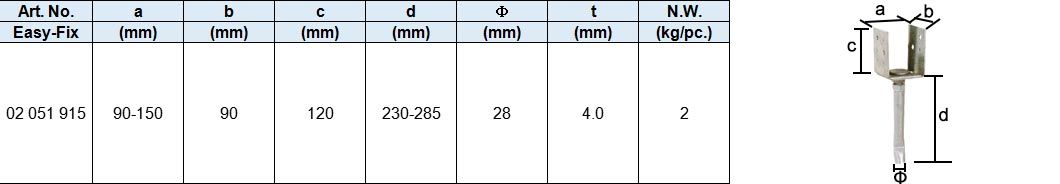Adjustable U Post Support with Pipe Leg, Hot Dip Galv.