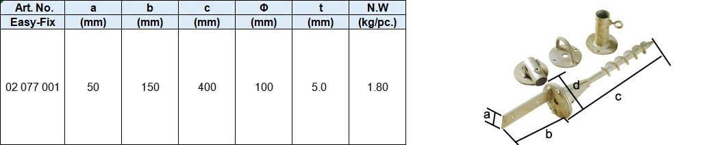Drive-in Pole Anchor with Round Plate,Hot Dip Glav.