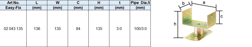 U Post X, Yellow Zinc-plated