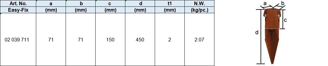 Clamped Pole Anchor, Hot Dip Galv. or Powder Coated