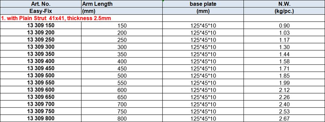 41x41mm Thickness 2.5mm Plain Console, Hot Dip Galv.