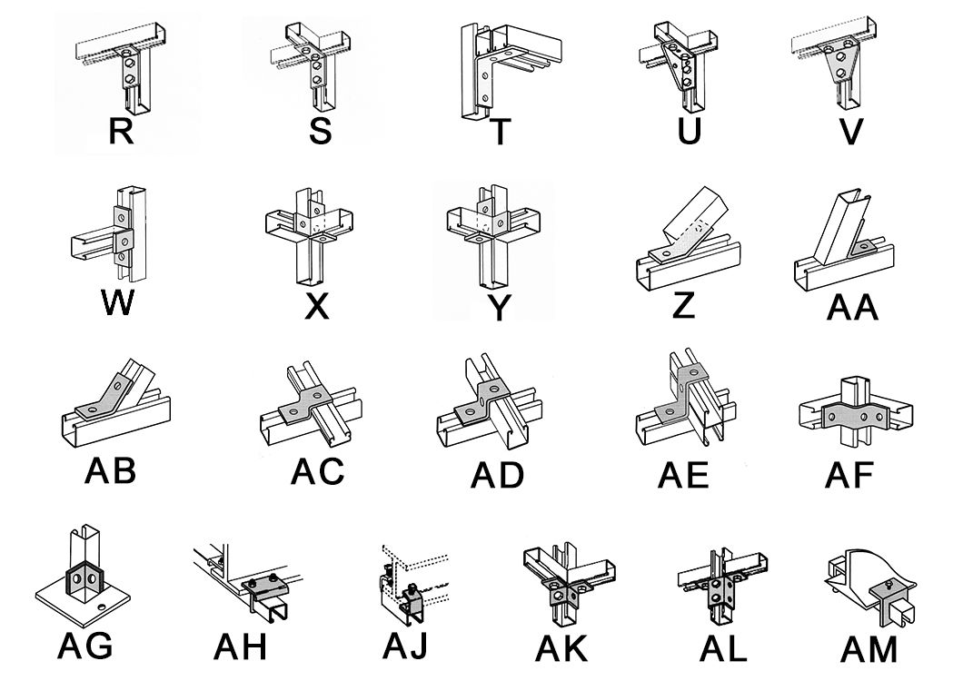 Strut Accessories for 41x21, 41x41 and 41x62mm C Strut with Inside Eadge, HDG4
