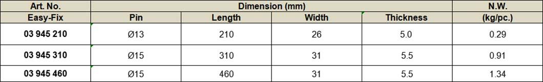 GATE HINGE BAND BENDED SCAND, HOT DIP GALV.