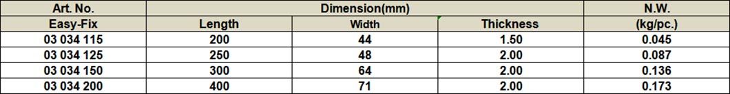 HINGE A-FORM SCAN, WHITE ZINC-PLATED