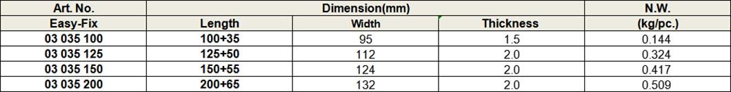 GATE T-HINGES SCAN, WHITE ZINC-PLATED