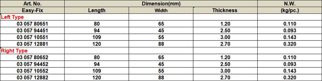 PULL OUT HINGE, ZINC-PLATED