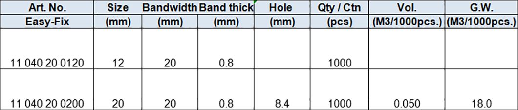 Rubber Clamps, zinc-plated, band width 20mm with welding plate, without rubber & reinforced band
