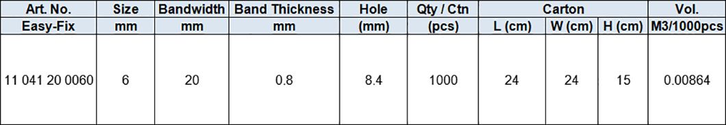 Rubber Clamps,stainless steel 304 band width 20 mm