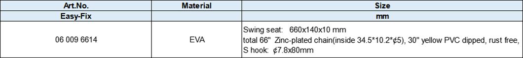 Heavy Duty EVA Swing Seat