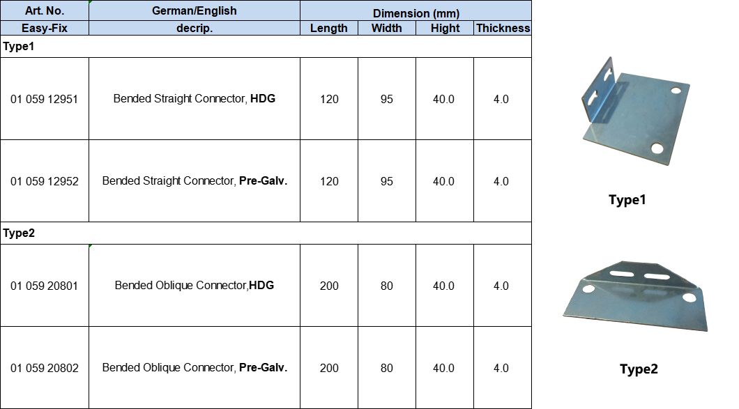 the Bended Straight Timber Connector
