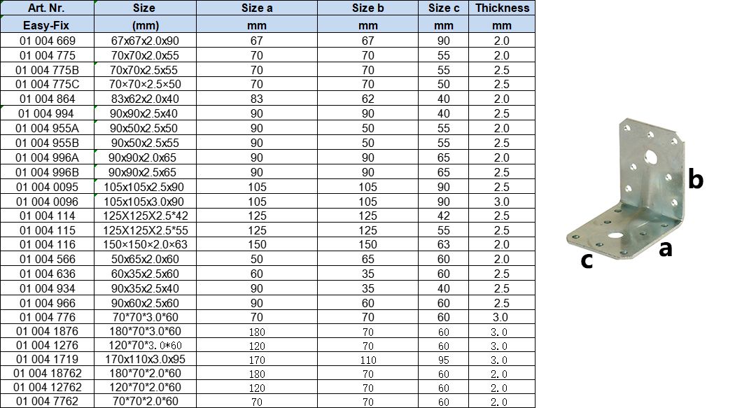 Timber Connector(Holzverbinder) with reinforcement, pre-galvanized or yellow or white zinc plated更新后