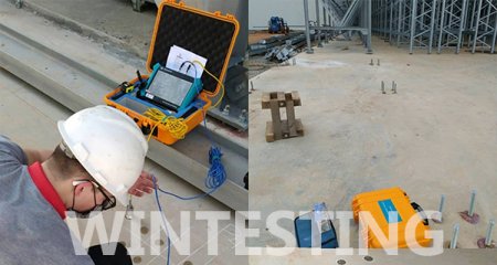 Non-Destructive Upv Testing Equipment Ultrasonic Pulse Velocity Frequency Test On Concrete