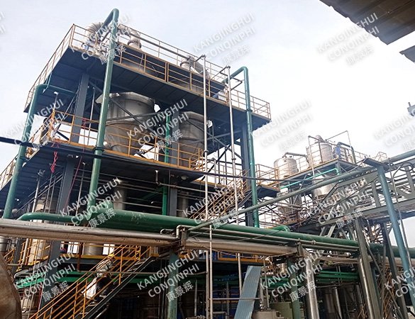 3500 طن/يوم إضافات المطاط RD نظام التبلور بالتبخير ثلاثي التأثير لمياه الصرف الصحي + نظام معالجة السائل الأم