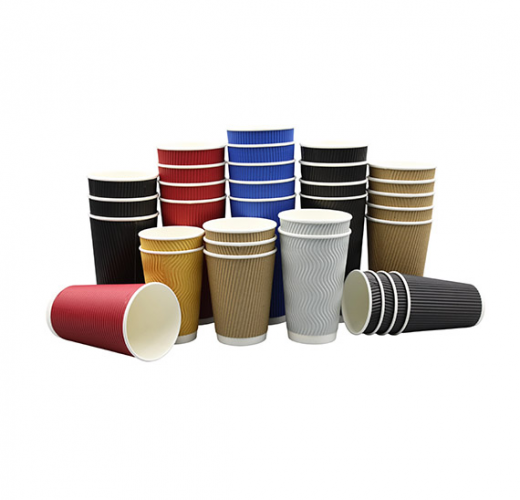 Double layer ripple wall paper cup