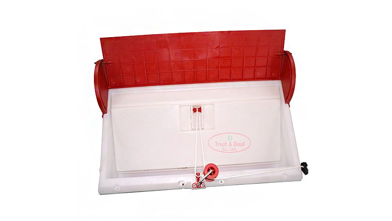 Entrada de aire color blanco y rojo