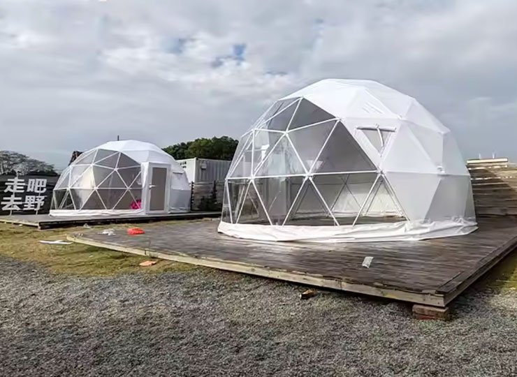 5m 6m 7m PVCジオデシックドームテント