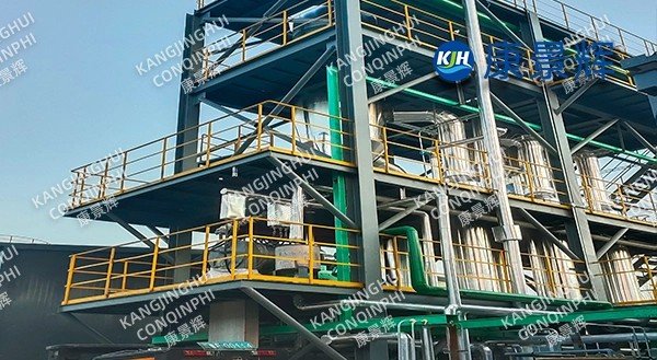 Un evaporador de triple efecto de 100 m³/d para aguas residuales de desulfuración