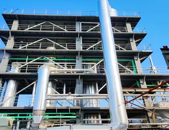 Evaporador de recompresión mecánica de doble efecto de sulfato de amonio de 25 m³/h